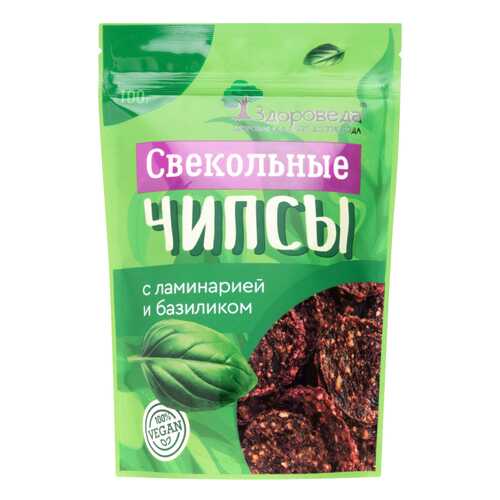 Чипсы свекольные Здороведа с ламинарией и базиликом 100 г в Дикси