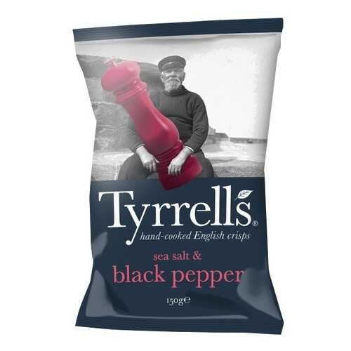 Чипсы Tyrrells натуральные картофельные с морской солью и черным перцем 150 г в Дикси