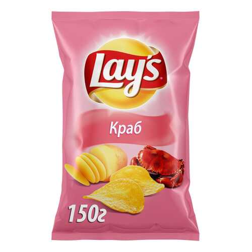 Картофельные чипсы Lay's краб 150 г в Дикси