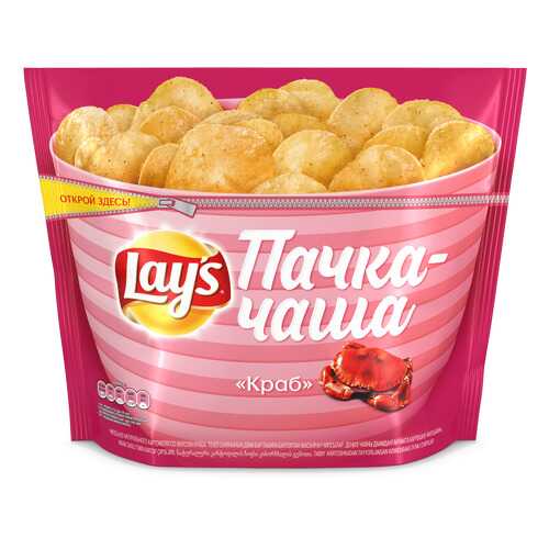 Картофельные чипсы Lay's краб 240 г в Дикси