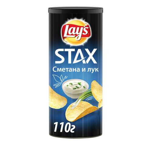 Картофельные чипсы Lay's stax сметана и лук 110 г в Дикси