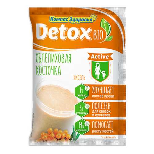 Кисель detox bio Active Облепиховая косточка Компас здоровья 25 г в Дикси