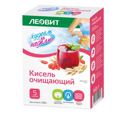 Кисель очищающий Худеем за неделю 20 г 5 пакетиков в Дикси