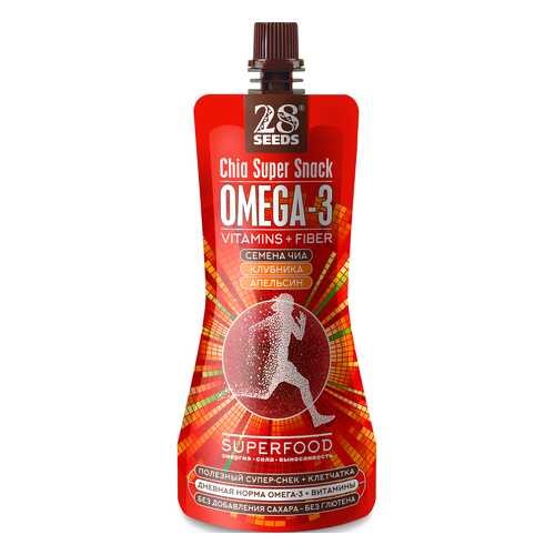 Напиток 28 Seeds Chia Super Snack клубника-апельсин, 150 г в Дикси