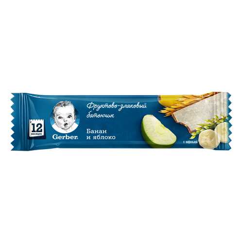Батончик Gerber doremi яблоко и банан 25 г в Дикси
