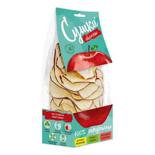 Чипсы фруктовые Биопродукты сушки из красного яблока 30 г в Дикси