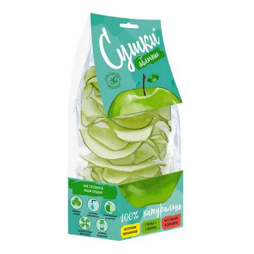 Чипсы фруктовые Биопродукты сушки из зеленого яблока 30 г в Дикси