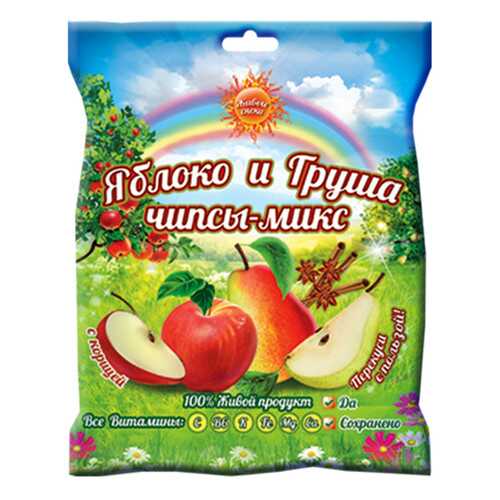 Чипсы-микс Живые снеки яблоко и груша с корицей 25 г в Дикси