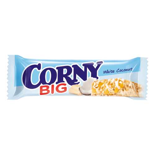 Corny BIG Злаковая полоска с белым шоколадом и кокосом 24 штуки по 40г в Дикси