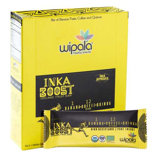 Фруктовые батончики Wipala Snacks инка буст 12 шт по 30 г в Дикси