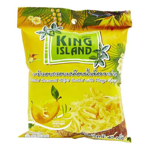 Кокосовые чипсы King Island с манго 40 г в Дикси