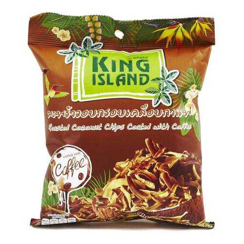 Кокосовые чипсы King Island в кофейной глазури 40 г в Дикси