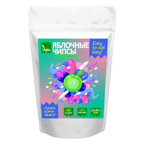 Натуральные фруктовые яблочные чипсы Easy to eat easy кисленькие 30 г в Дикси