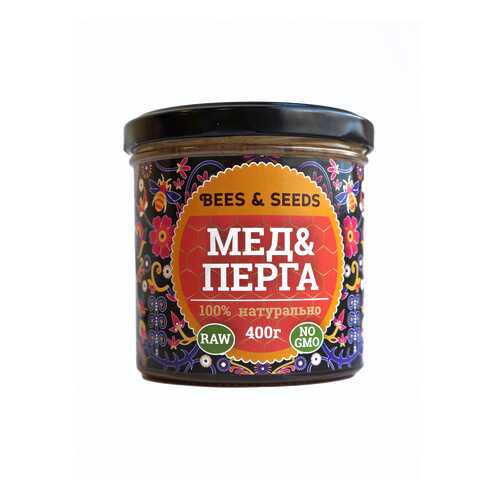 Медовый урбеч Bees&Seeds. Натуральный продукт с мёдом и пергой, 400 г в Дикси
