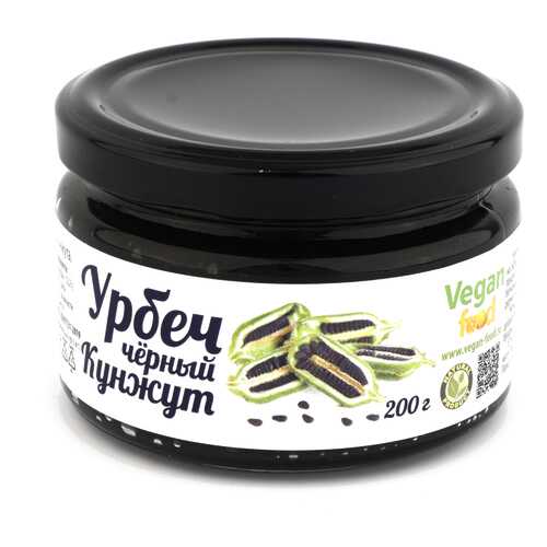 Урбеч Vegan-food из семян черного кунжута 200 г в Дикси