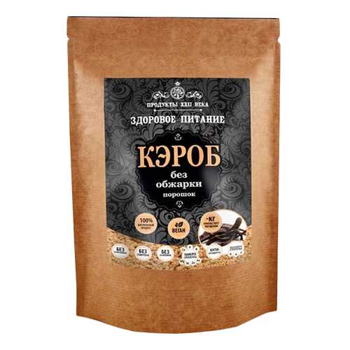 Кэроб порошок Продукты XXII века без обжарки 100 г в Дикси