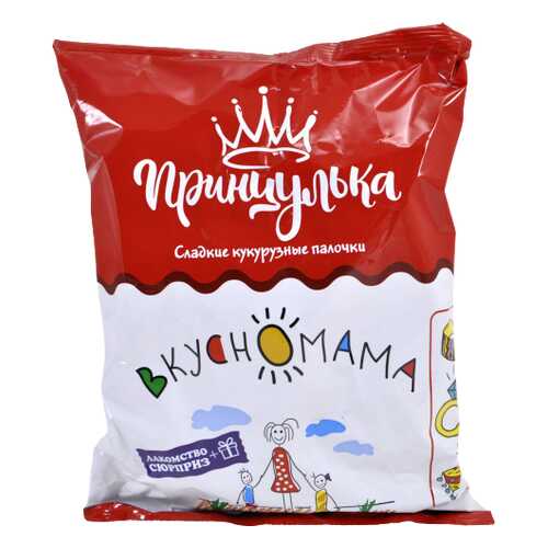 Палочки кукурузные Принцулька игрушкой Вкусномама, 65г в Дикси