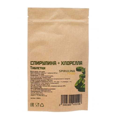 Спирулина + Хлорелла таблетки 250 гр. в Дикси