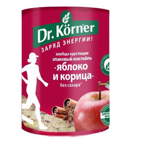 Хлебцы Dr.Korner злаковый коктейль яблочный с корицей 90 г в Дикси
