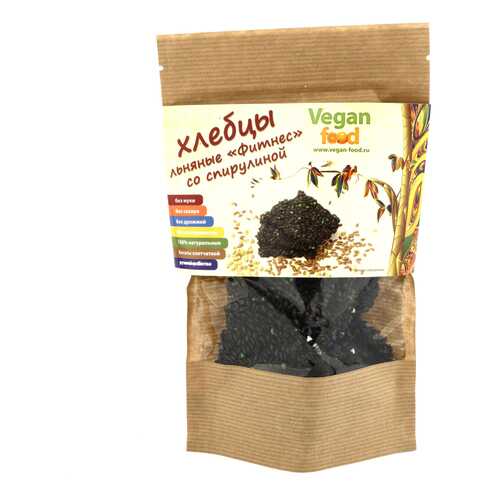 Хлебцы льняные Vegan-food фитнес со спирулиной 100 г в Дикси