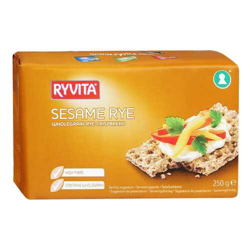 Хлебцы Ryvita Из цельного зерна c кунжутом sesame 12 штук в Дикси