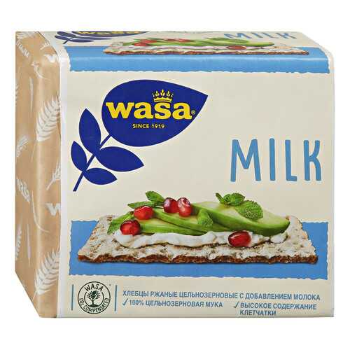 Хлебцы Wasa Milk ржаные цельнозерновые с добавлением молока 230 г в Дикси
