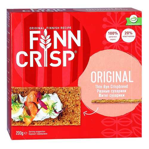Сухарики Finn Crisp ржаные 200 г в Дикси