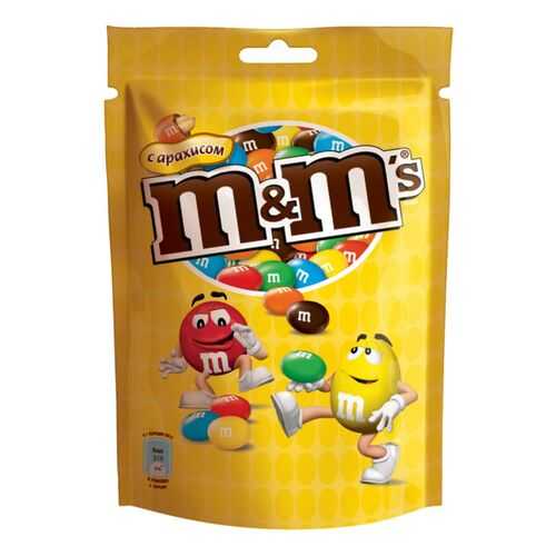 Драже M&M's с арахисом и молочным шоколадом 130 г в Дикси