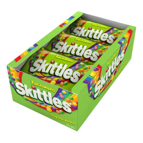 Драже Skittles кисломикс 38 г 12 штук в Дикси