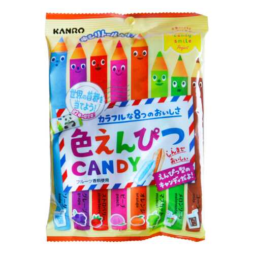 Карамель Kanro цветные карандаши 8 вкусов в Дикси