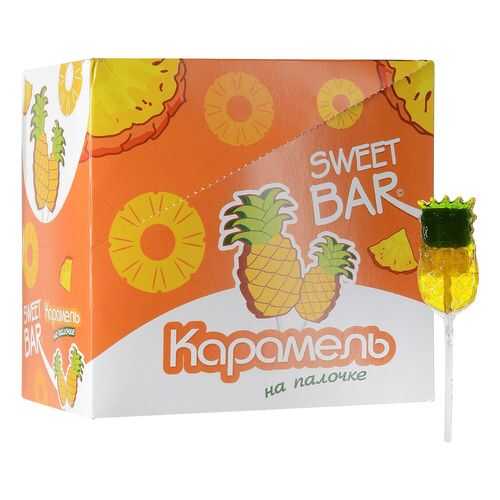 Карамель на палочке Sweet Bar в форме ананаса 15 шт в Дикси