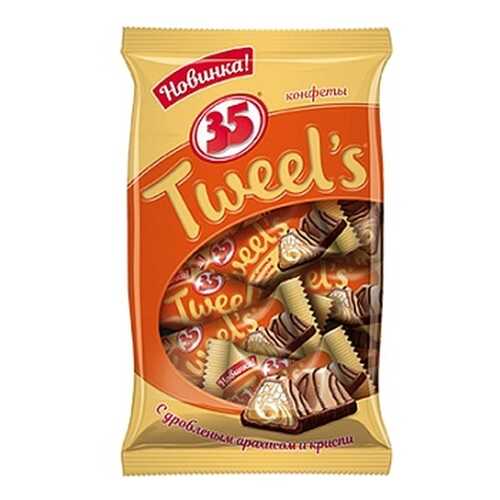 Конфеты 35 Tweel's, с дробленым арахисом и криспи, 280 гр в Дикси