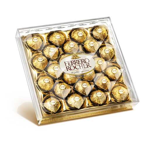 Конфеты Ferrero Rocher хрустящие с лесным орехом 300 г в Дикси