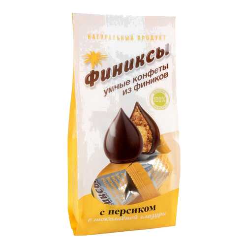 Конфеты из фиников Финиксы в шоколадной глазури с персиком 180 г в Дикси
