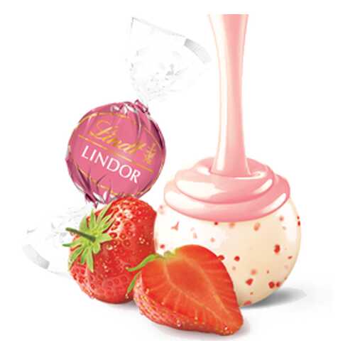 Конфеты Lindt линдор клубника и сливки 6 кг в Дикси