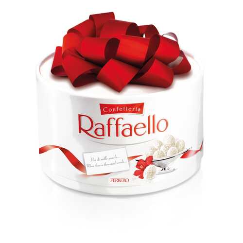 Конфеты Raffaello с цельным миндальным орехом в кокосовой обсыпке торт 200 г в Дикси