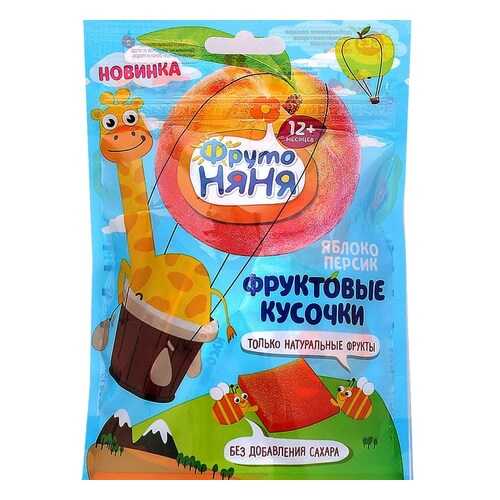 Фруктовые кусочки ФрутоНяня из яблок и персиков в Дикси