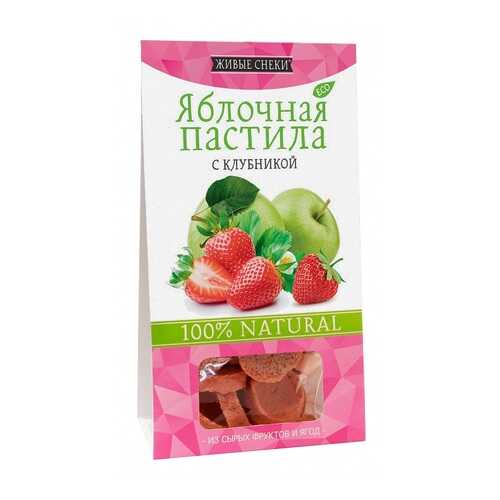 Пастила Живые снеки яблочная с клубникой 35 г в Дикси