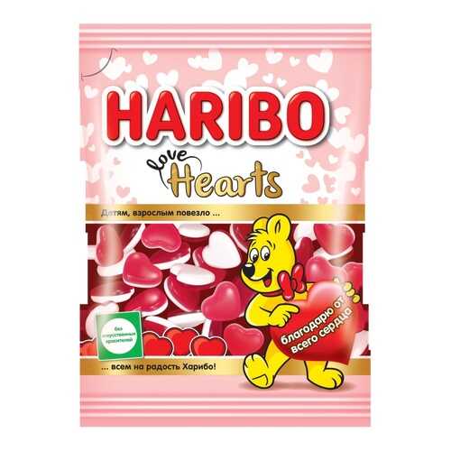 Жевательный мармелад Haribo сердечки 100 г в Дикси