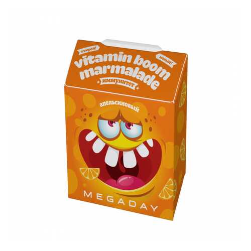 Жевательный мармелад Megaday с витаминами детский иммунитет апельсин 20 г в Дикси