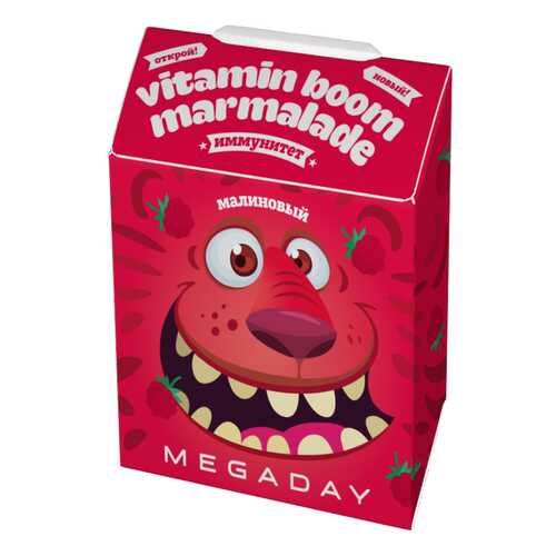 Жевательный мармелад Megaday с витаминами детский иммунитет малина 20 г в Дикси