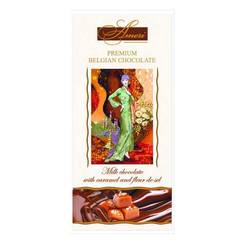 Шоколад Ameri Milk Chocolate with Caramel and Fleur de Sel 31% Cocoa 100 г в Дикси