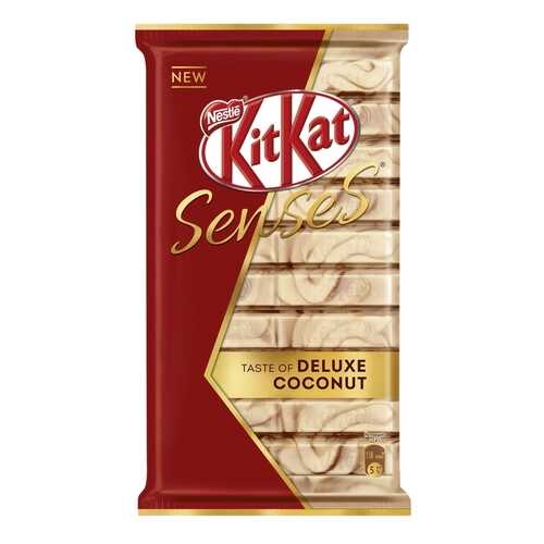 Шоколад белый и молочный Kit-Kat senses taste of deluxe coconut с хрустящей вафлей 112 г в Дикси