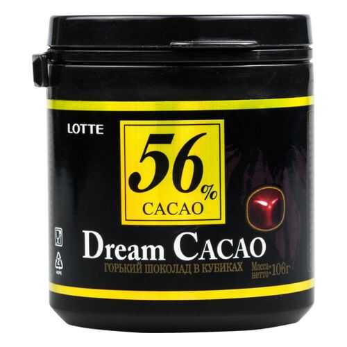 Шоколад горький Lotte dream cacao 56% в кубиках 106 г в Дикси