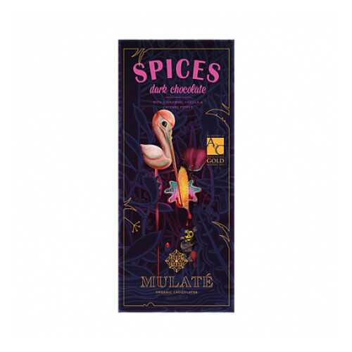 Шоколад горький Spices с корицей, кайенским перцем и ванилью, 70% какао Mulate 80 г в Дикси