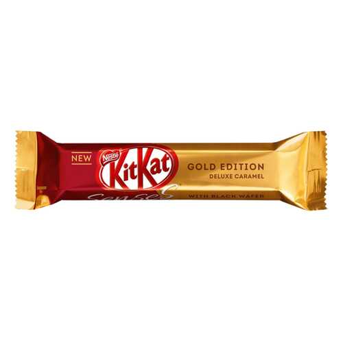 Шоколад Kit Kat сенсес голд эдишн хрустящий белый с добавлением карамели 40 г в Дикси