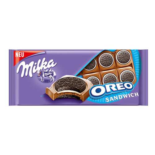 Шоколад Milka oreo sandwich 92 г в Дикси