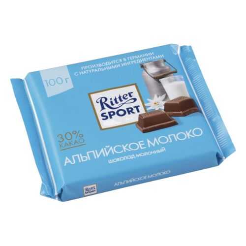 Шоколад молочный Ritter Sport альпийское молоко 100 г в Дикси