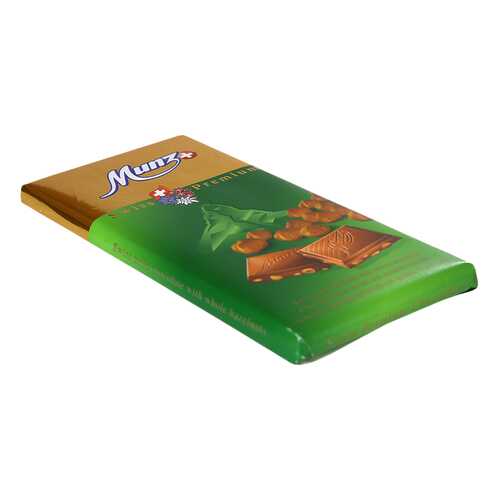 Шоколад Munz молочный с обжаренным фундуком 30% 100 г в Дикси