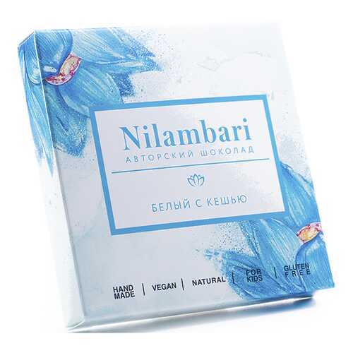 Шоколад Nilambari белый с кешью 65 г в Дикси